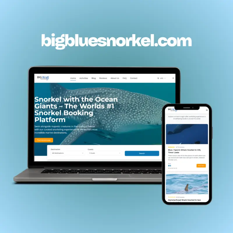 Big Blue Snorkel Website